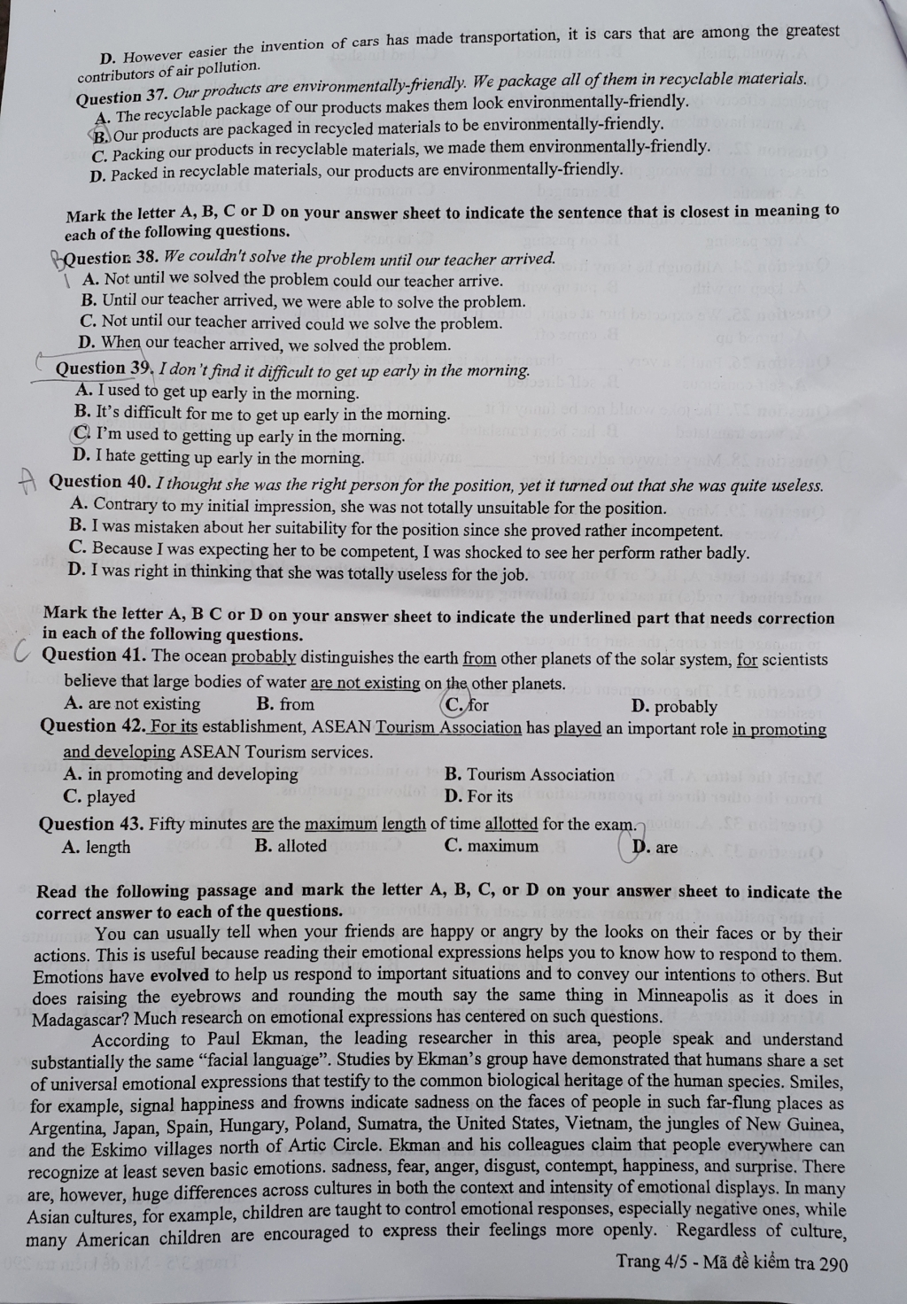 Khảo sát chất lượng HS lớp 12 trên toàn Hà Nội: được điểm 7 môn tiếng Anh không dễ!