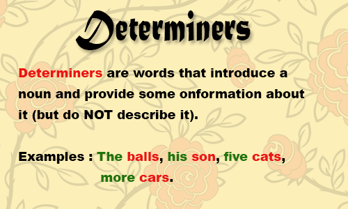 Từ hạn định (determiners) trong tiếng Anh