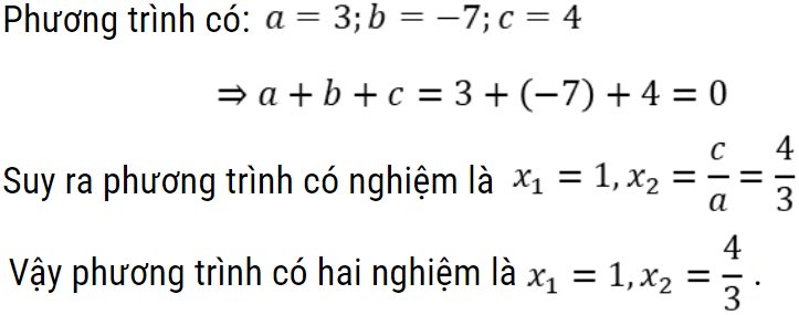 ví dụ 2 giải Định lý Vi-ét thuận
