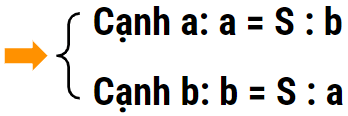 công thức tính chiều dài chiều rộng hình chữ nhật