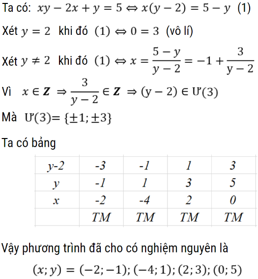 giải cô lập một ẩn phương trình nghiệm nguyên lớp 9