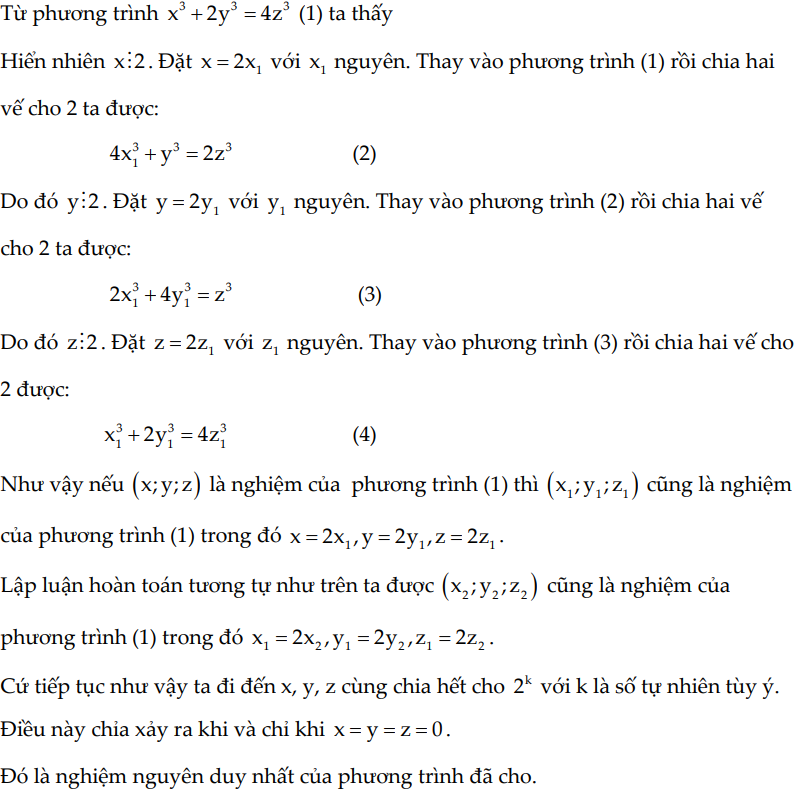 giải Phương pháp lùi dần vô hạn