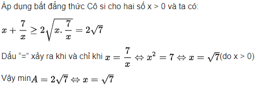 bài 1 giải bất đẳng thức côsi lớp 9
