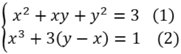 bài toán giải hệ phương trình lớp 9