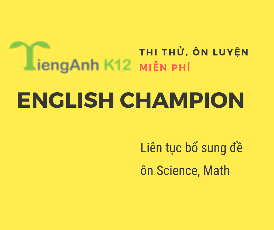 Đề thi English Champion