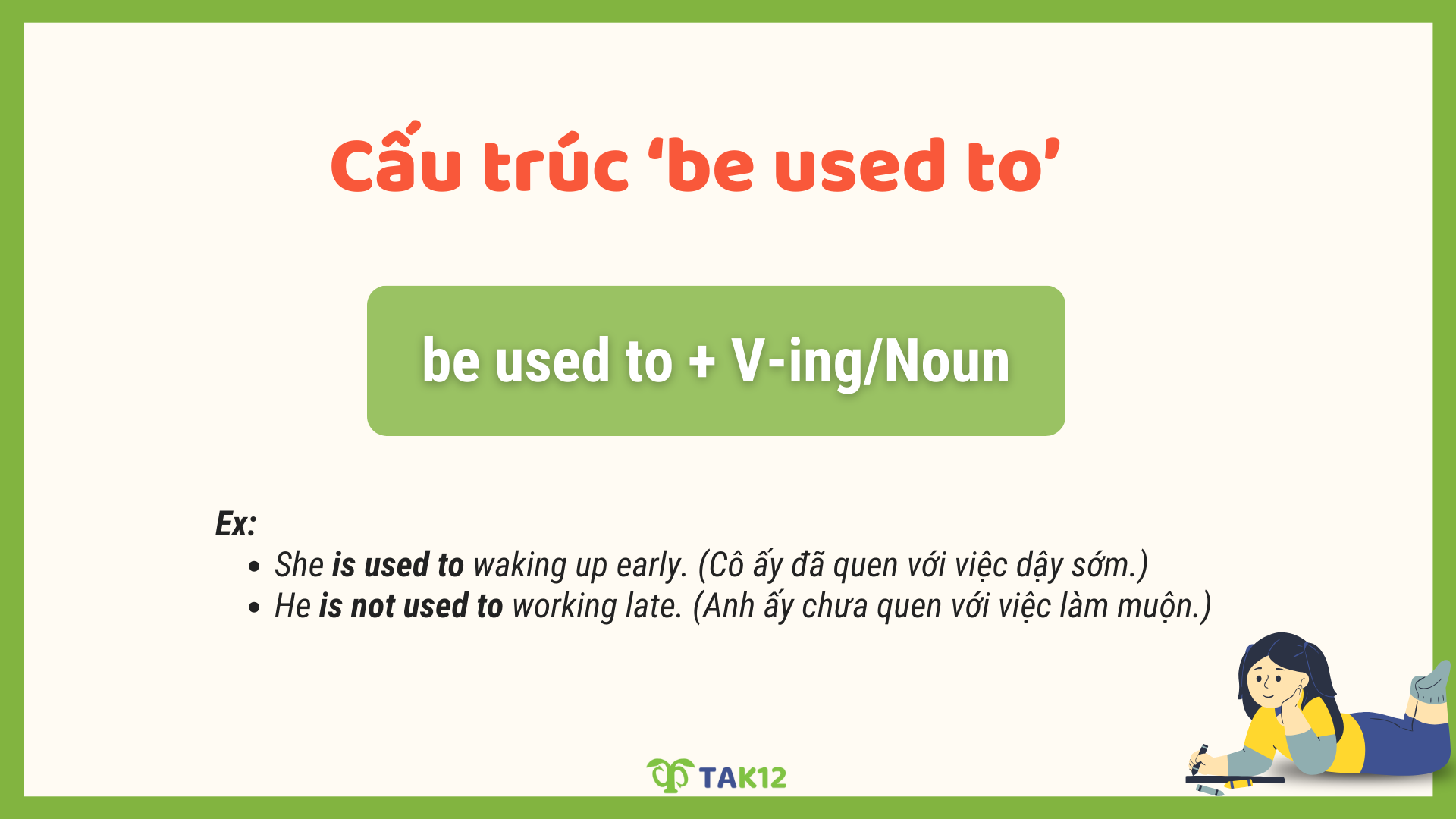 Cấu trúc Be used to