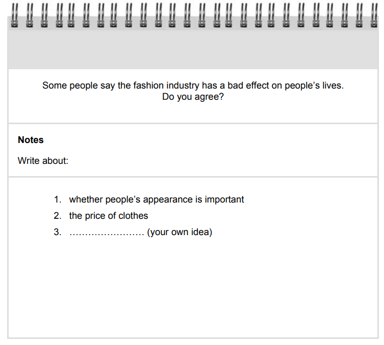 Đề thi FCE Writing Part 1
