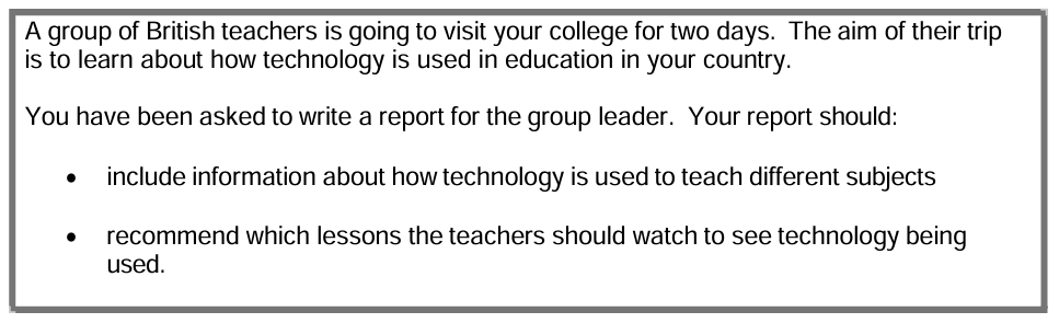 Đề thi FCE Writing Part 2
