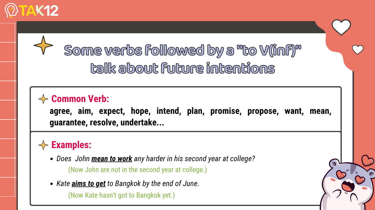 Động từ diễn đạt ý nghĩa tương lai