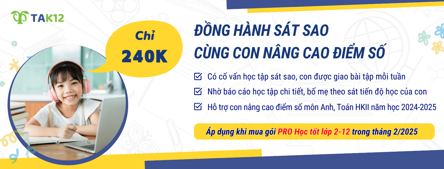 Hỗ trợ học tập HKII từ TAK12