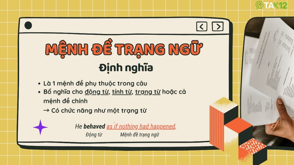 Mệnh đề trạng ngữ