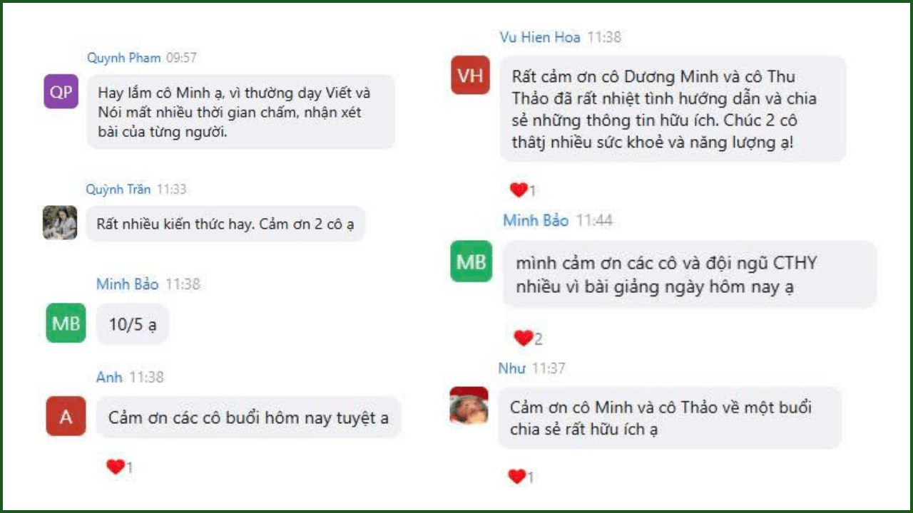 phản hồi sau hội thảo