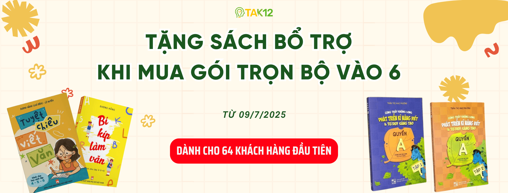 Tặng sách khi mua trọn bộ vào 6