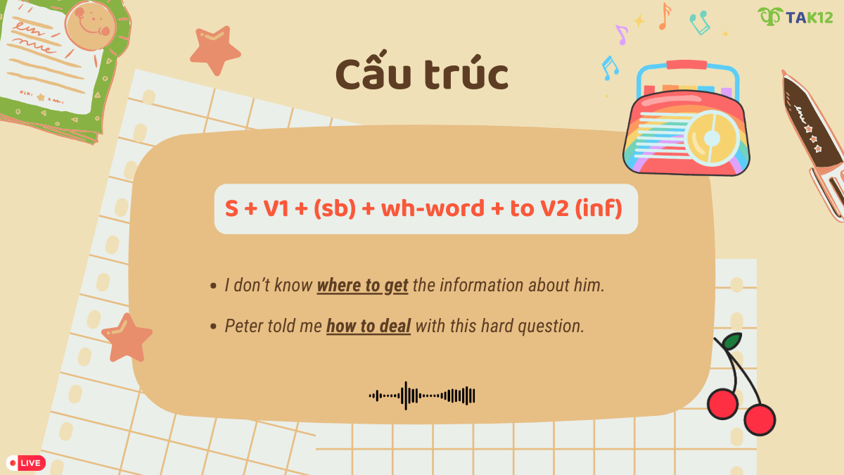 Từ để hỏi + to V